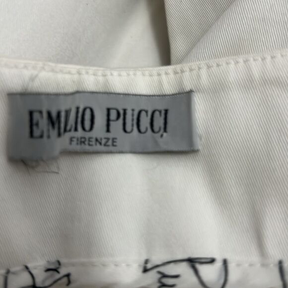 EMILIO PUCCI‎ FIRENZE WHITE SIDE ZIP TROUSER PANTS SIZE US 10 - Picture 5 of 10